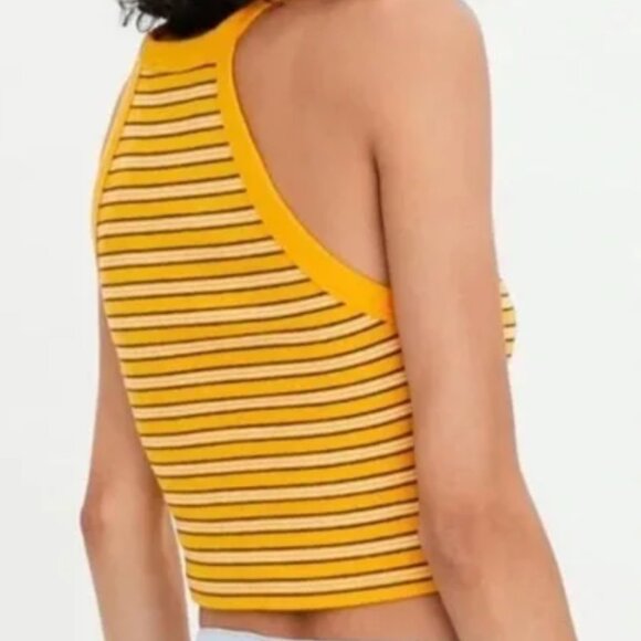 Zara Women's Striped Halter Crop Tank Top | Size S - Picture 3 of 6